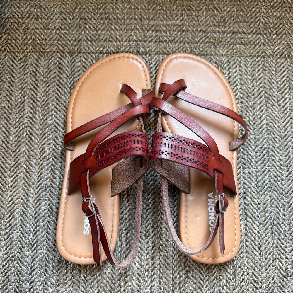 Sonoma Chestnut Strappy Sandals